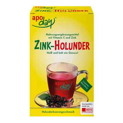 Apoday Holunder Vitamin C+zink ohne Zucker Pulver 10X10 g von WEPA Apothekenbedarf GmbH & Co KG PZN 04826688