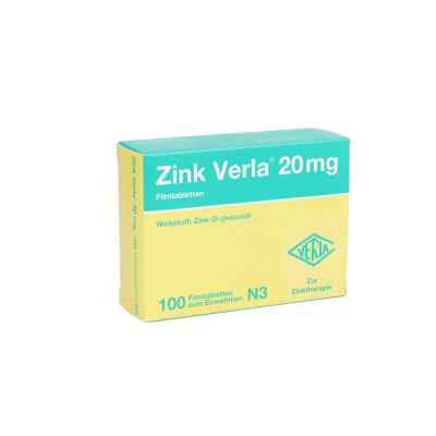 Zink Verla 20 mg Filmtabletten 100 stk von Verla-Pharm Arzneimittel GmbH & Co. KG PZN 08912232